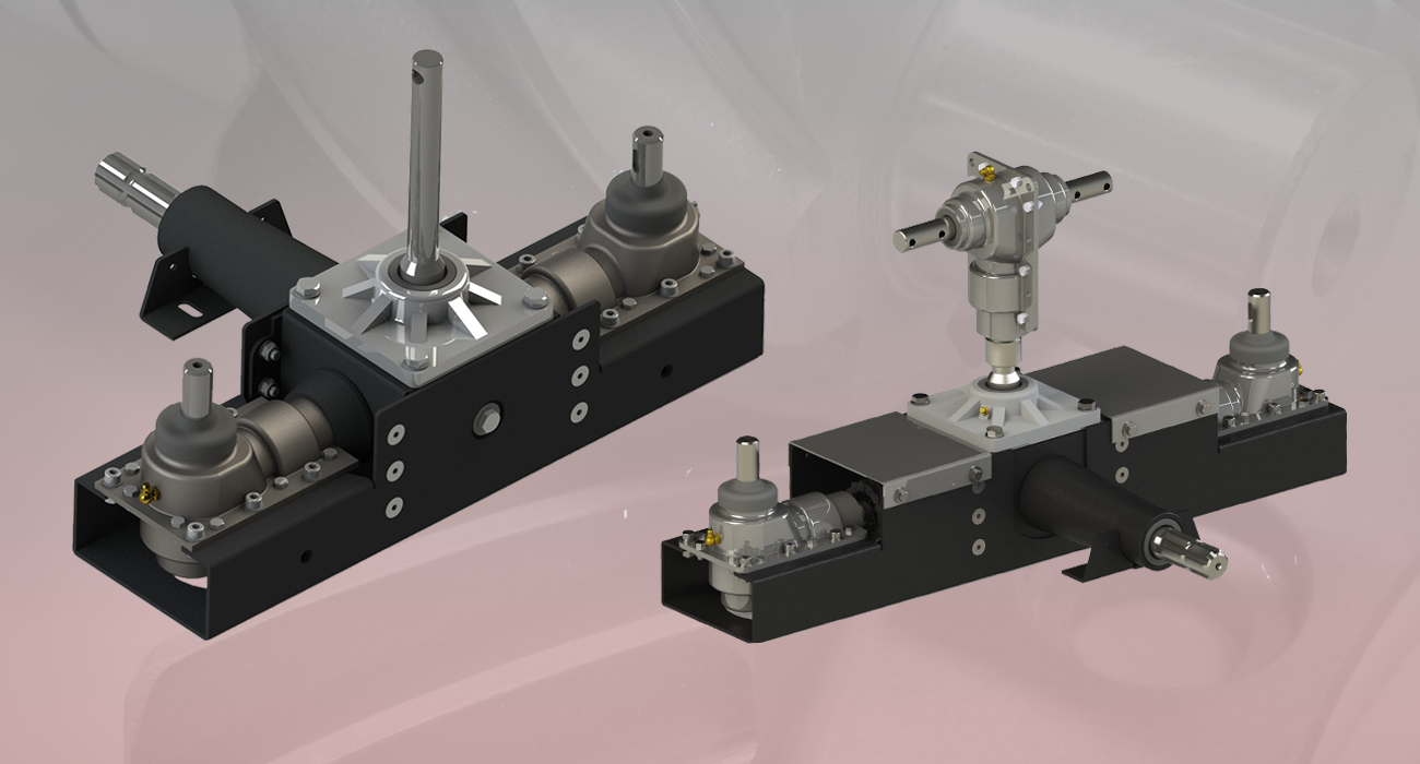 Triple gearboxes for fertilizer spreaders - Series R | RE/RX (COMPLETE TRANSMISSIONS SYSTEMS)