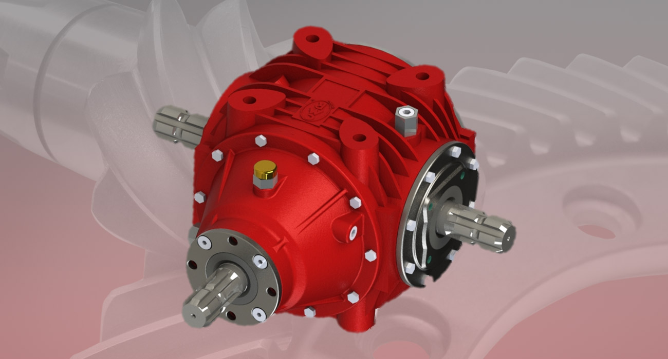 Reducers for shredders/rotary harrows - Series T152 (ORTHOGONAL SHAFTS)