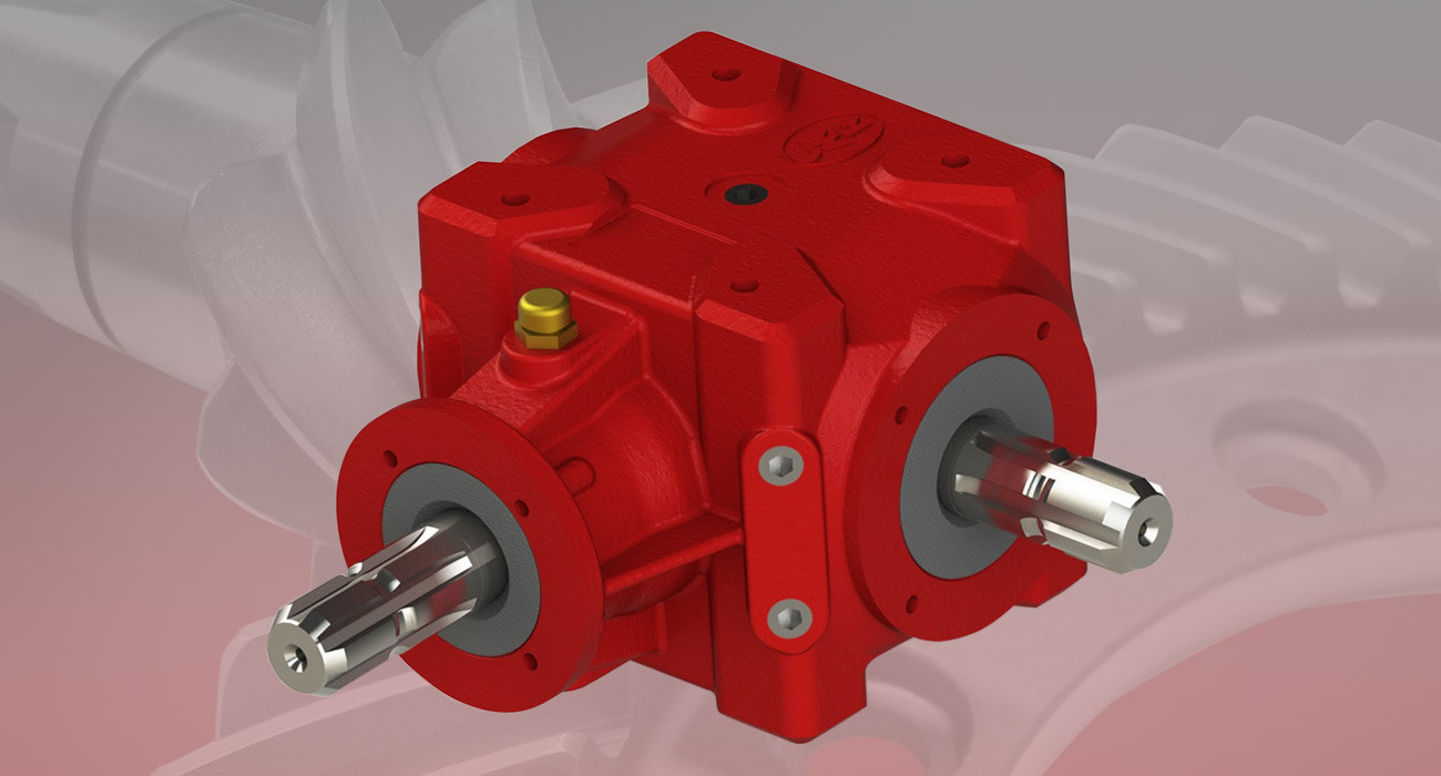 Reducers for bales/multiple rotary tillers/rotary tillers - Series T45 (ORTHOGONAL SHAFTS)