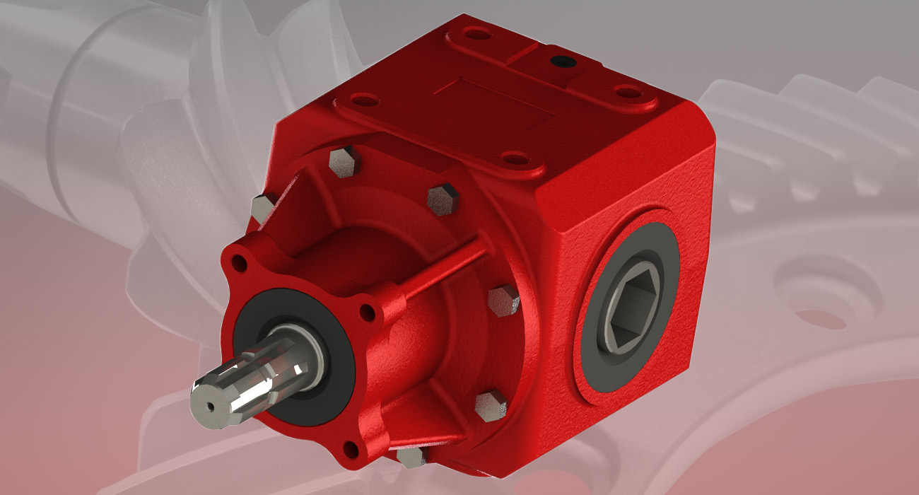 Reducers for multiple rotary tillers/bales/rotary tillers/dryers - Series T55 (ORTHOGONAL SHAFTS)